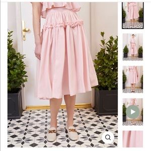 SISTER JANE SIMPLY RUFFLED MIDI SKIRT